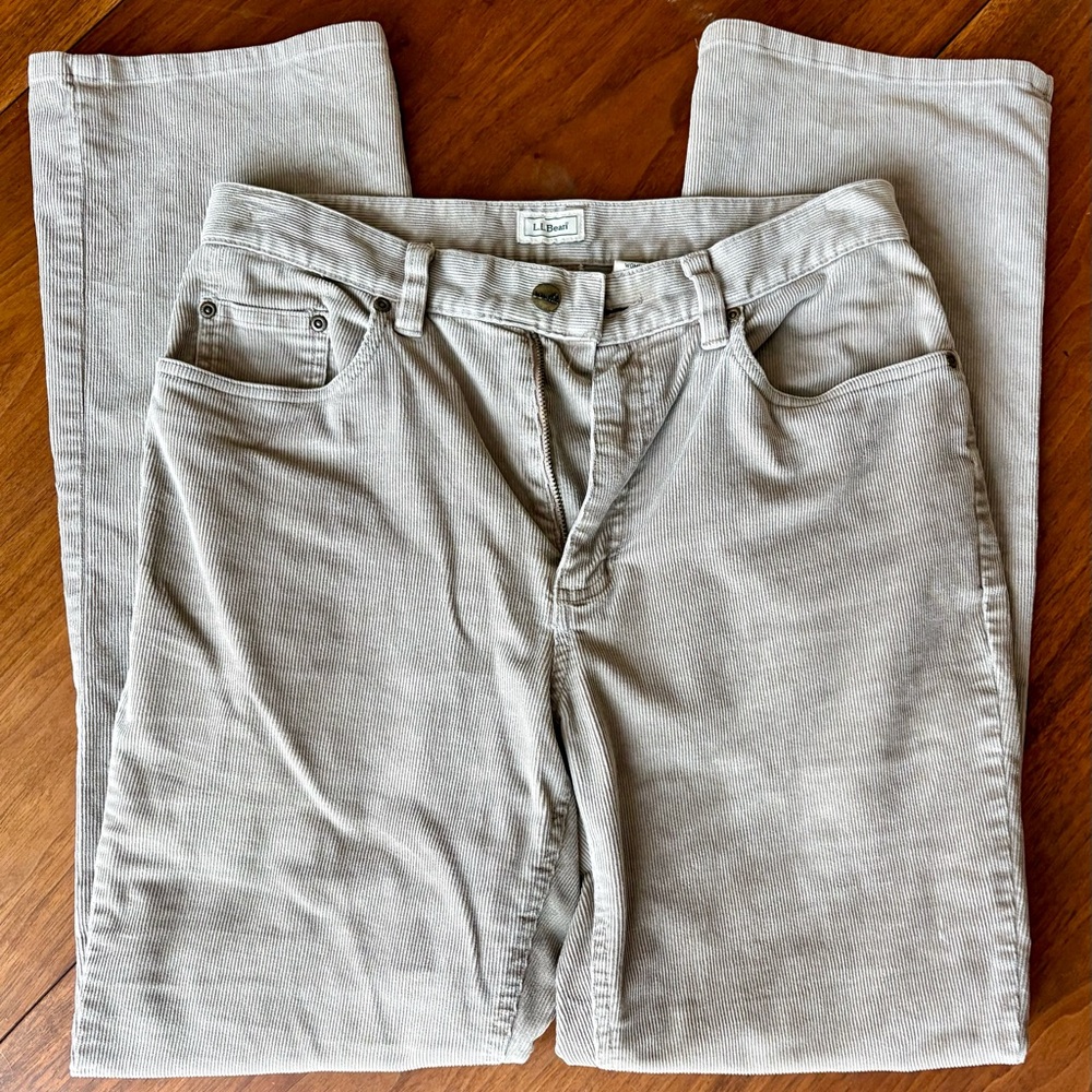 L.L. Bean Tan Corduroy Pants 10 TALL